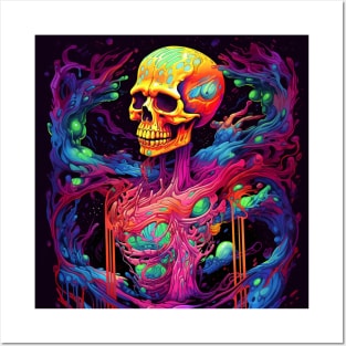 Neon Explosions of Psy Reality Tee Posters and Art